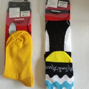 2 Pairs Of Disney Parks Minnie & Mickey Adult Socks